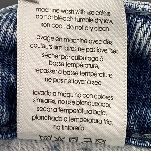 WeWoreWhat Relaxed Low Rise Baggy Jeans Womens 27 Midi Blue Wide Leg Denim - Picture 9 of 10